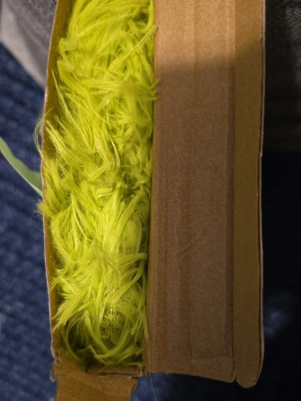 Lime Green Fluffy Christmas Tree Picks - Set of 6. Grinch Theme. NWT.